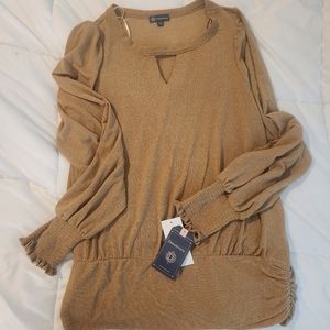 Democracy Metallic roushed top